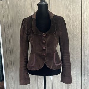 Rebecca Taylor brown velvet blazer